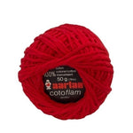 AARLAN Cotoflam 100% Cotton Yarn Red Vintage Knitting Crochet Skein New Set of 2