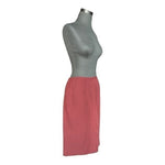 Dana Buchman Dusty Red Silk Rayon Wool Blend Knee Length Pencil Skirt Sz 10 VG