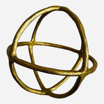 Prestbury Gold Metal Orb Decorative Sphere Sculpture 9x9 Home Accent Decor NWOT