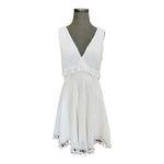 Ali & Jay Kiss Me Candlelight Crochet Tassel Mini Dress M White Lace NWT $148