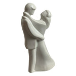 Vintage 1980s Newlyweds White Glazed Ceramic Wedding Couple Figurine 11.5"
