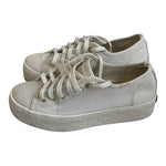 KEDS x KATE SPADE White Canvas Platform Lace-Up Sneakers Women’s Size 8.5