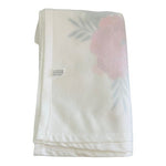 Baby Girl Floral Monthly Milestone Blanket White Plush Fleece Photo Background
