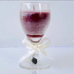 Kate Aspen Red Wine Glass Gel Candles Set of 2 20oz Scented Reusable Glass NIB I