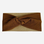 Womens Extra Wide Brown Headband Turban Knotted Bandana Boho Hair Accessory NWOT