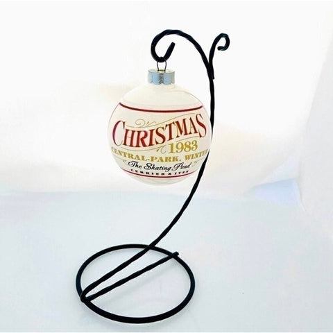 Vintage 1983 Hallmark Christmas Central Park Skating Pond Ornament NIB