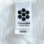 Lot of 2 American Apparel White Cotton Tank Tops M One Size NWOT