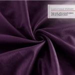 Nestl Purple Velvet Pillow Covers 24"x24" Decorative Shams Set of 2 NWOT