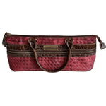 Samantha Brown Red Insulated Wine Purse Woven Picnic Travel Bag NWT