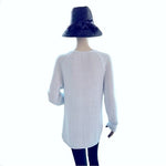 H&M Light Blue Drop Shoulder V-Neck Pullover Sweater Womens Sz Medium VG