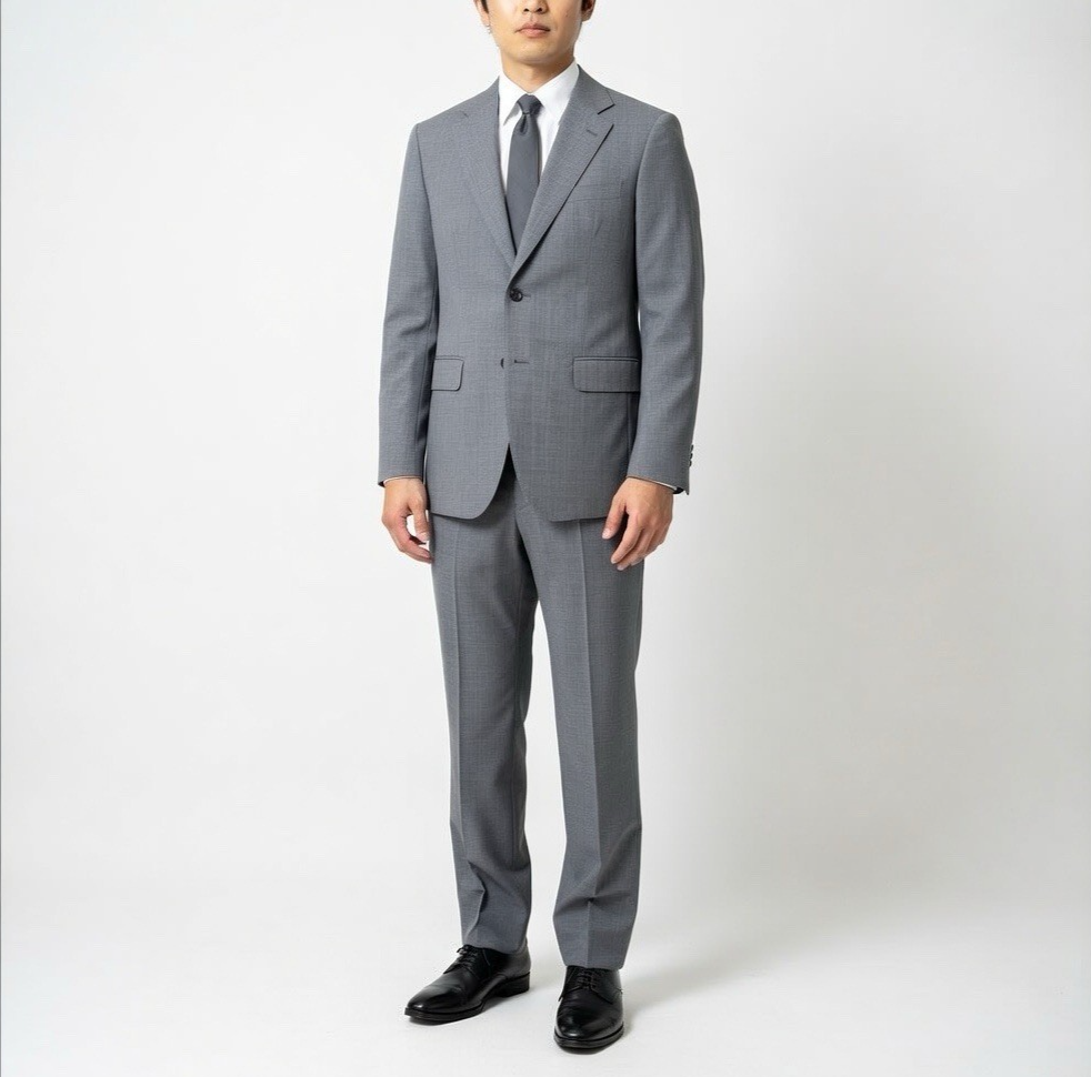John Williams Men's Classic Fit Suit Jacket & Pants Set L Grey Wool Blend EXC