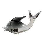 V. Nason Murano Glass Fish Figurine Paperweight 5.75" Smoky Grey Italy Label