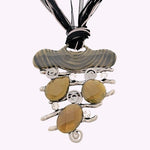 Crystal Rope Necklace Earrings Set Brown Rhinestone Costume Jewelry NWOT