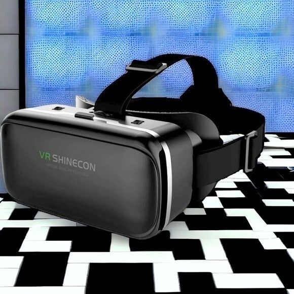 VR SHINECON Wireless Virtual Reality Headset Android Compatible Adjustable Black
