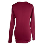 ROXY Burgundy DryFlight Nylon Seamless Long Sleeve Surf Rashguard Womens Sz M/L