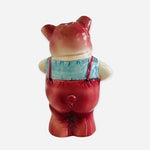 Vintage Pink Ceramic Piggy Bank Hand Painted Japan 7" Collectible Coin Bank Rare