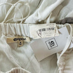 Rip Curl Vista Maxi Dress M White Grey Metallic Layered Cotton Spaghetti NWT