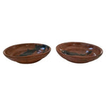 Mexican Pottery Brown Clay Bowl Set Handmade Rustic Farmhouse Serving Dishes NWT