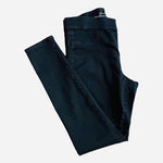 Gloria Vanderbilt Women's Pull On Slim Pants 6 Black Cotton Blend Ribbon Waist