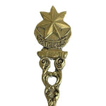 Vintage Souvenir Spoon Collectible Israel Bethlehem Gold Plated Mini Spoon Gift