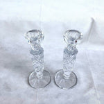 Noble Excellence 24% Lead Crystal Candlesticks 10" Pair Czech Republic Vintage