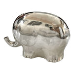 Shiny Silver Elephant Money Bank 6" Piggy Bank Collectible Figurine NIB