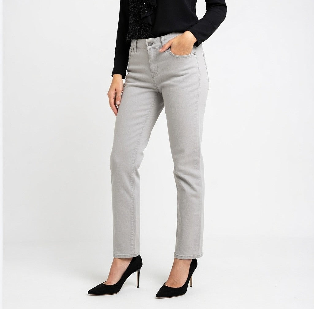 Buffalo David Bitton Light Gray Skinny Jeans Women 30" Waist Mid Rise 26" Inseam
