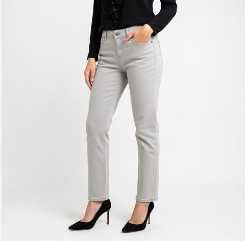 Buffalo David Bitton Light Gray Skinny Jeans Women 30" Waist Mid Rise 26" Inseam