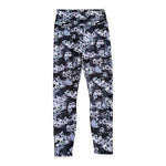 FABLETICS PureLuxe Womens Capri Leggings S Grey Blue Floral High Waist VG