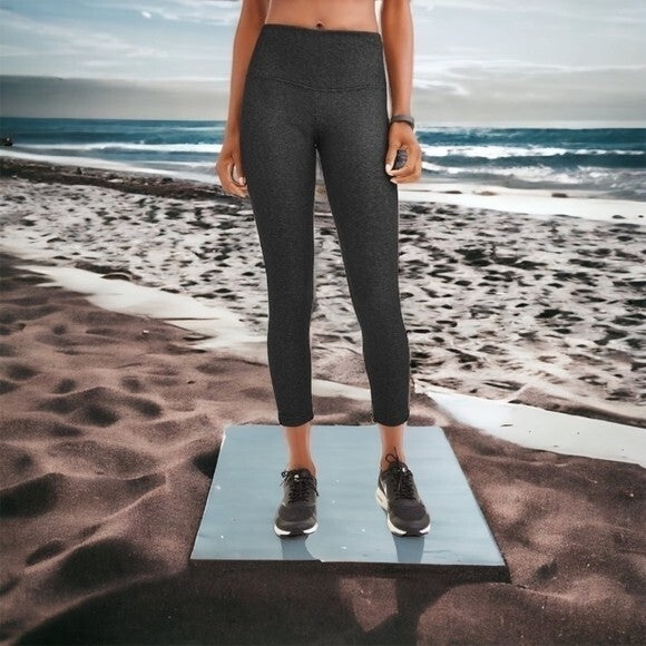French Laundry Women’s Charcoal Grey Activewear Leggings M Compression Fit