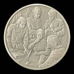 Franklin Mint History of Colonial America Pewter Medal Fundamental Orders VG
