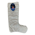Berkshire Christmas Stocking 19" Glitter Hooked White Silver NWT