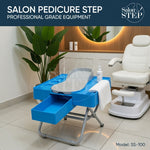 Salon Step Deluxe Beauty Footrest At-Home Pedicure Station LED Magnifier Fan NIB
