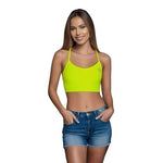 ALII Lifestyle Citron Lemon Swim Top Women M UV Protection Bathing Bra Athletic