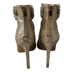 Vince Camuto IM-Lura Gold Glitter Mesh Heeled Ankle Boots Size 8.5