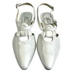 Ros Hommerson Prize White Pearl Leather Pumps Low Heels Women’s Size 9.5 NIB