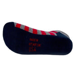 MADE HERE University No Show Ankle Grey Red Navy Cotton Unisex Socks Sz L/XL NWT