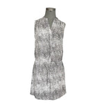 Hilary Radley Animal Print Blouson Midi Dress V-Neck Sleeveless Size 8