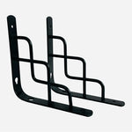2 Pack Black Metal Shelf Brackets 6" Celtic Scroll Iron Wall Mount Decorative