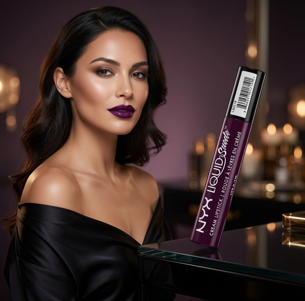 NYX Liquid Suede Cream Lipstick LSCL19 Deep Plum Display 0.13oz Collectible