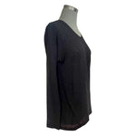CATHERINE MALANDRINO Black Crewneck Sweater Drop Shoulder Women Size M EXC