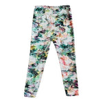 PRANA Pillar Printed Leggings Sz M Green Multicolor Cropped High Rise Stretch VG