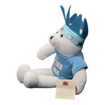New York Statue of Liberty Bear Plush 12.5" Blue White Souvenir Stuffed Animal