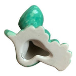 Gecko Party Animal Hand-Painted Ceramic Frog 5" Green Home Decor Figurine