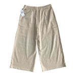 Michael Kors Linen Viscose Cropped Wide Leg Capri Pants Tan Dune Size 6P NWT