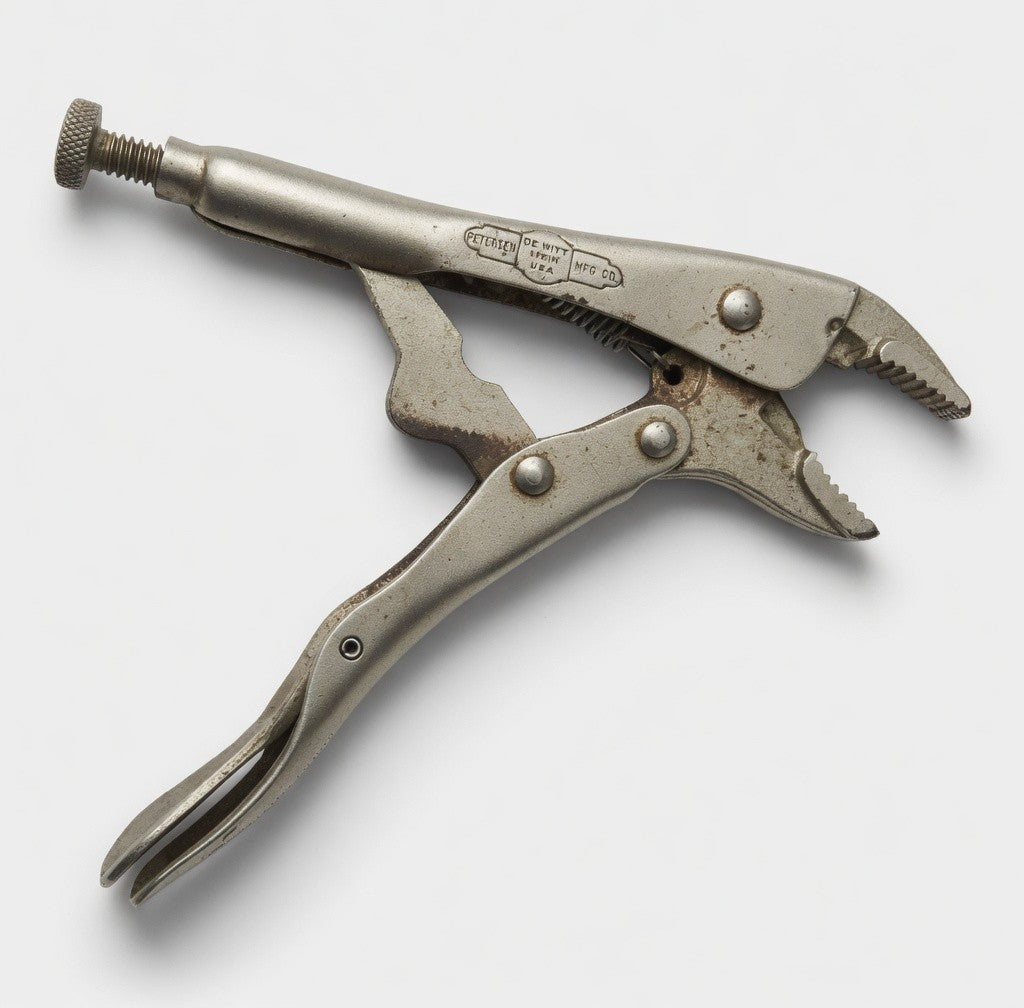 Vintage Petersen DeWitt Vise-Grip Straight Jaw Locking Pliers USA Made 5.5” G+