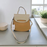 VITTORIA NAPOLI Champagne Cream Leather Handbag NWT Italian Designer Bag