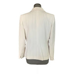 Kasper Women's Cream Textured Stripe Blazer 8P Button Front Petite NWT $153