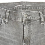 Old Navy Women's Ash Gray Boyfriend Shorts 8 Mid Rise Raw Edge Cotton Denim VG