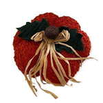 Orange Fabric Pumpkin Cushion Medium Size Fall Harvest Autumn Home Decor